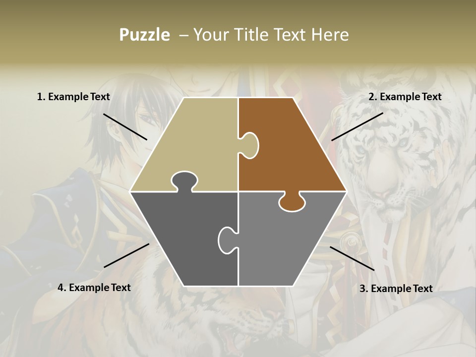 A Picture Of Two Tigers And A Man PowerPoint Template