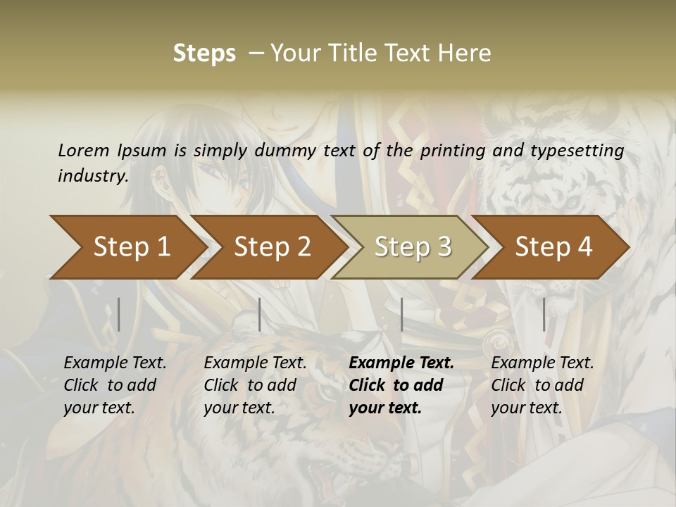 A Picture Of Two Tigers And A Man PowerPoint Template
