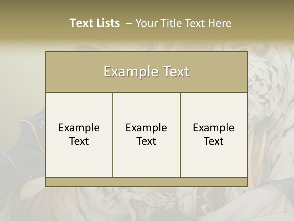 A Picture Of Two Tigers And A Man PowerPoint Template
