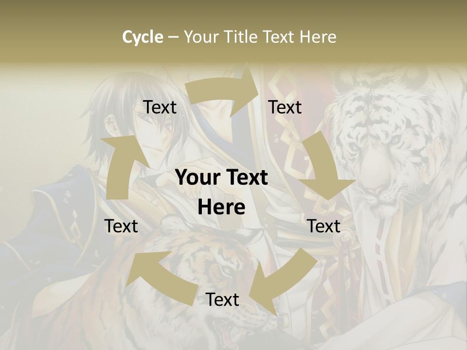 A Picture Of Two Tigers And A Man PowerPoint Template