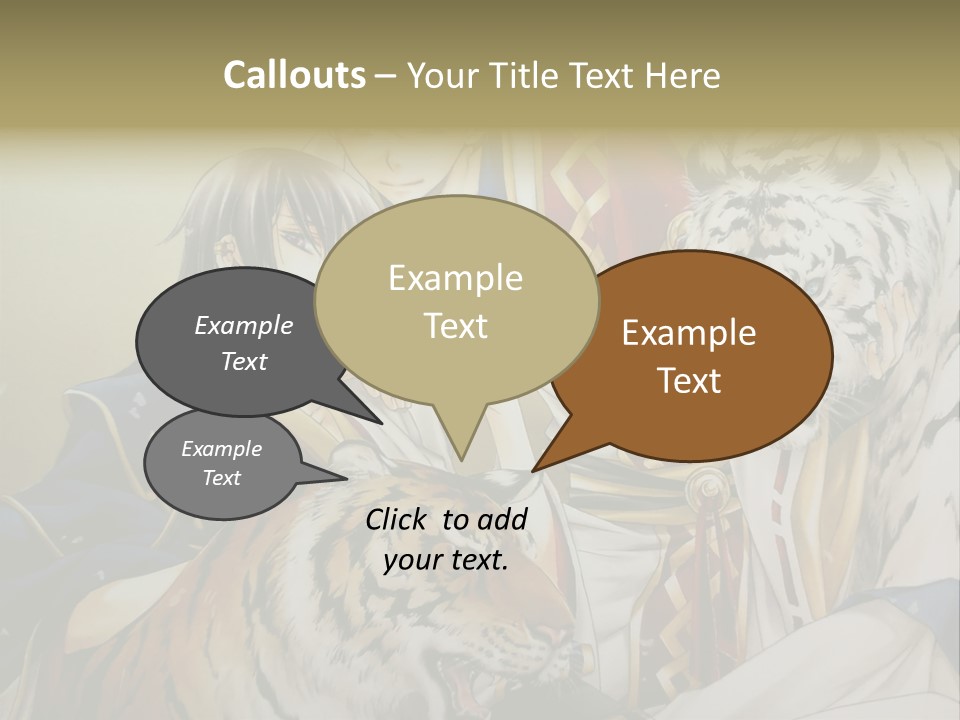 A Picture Of Two Tigers And A Man PowerPoint Template