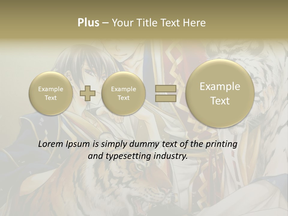 A Picture Of Two Tigers And A Man PowerPoint Template