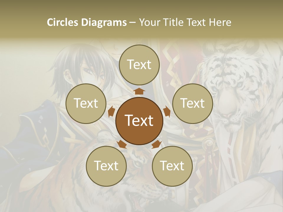 A Picture Of Two Tigers And A Man PowerPoint Template