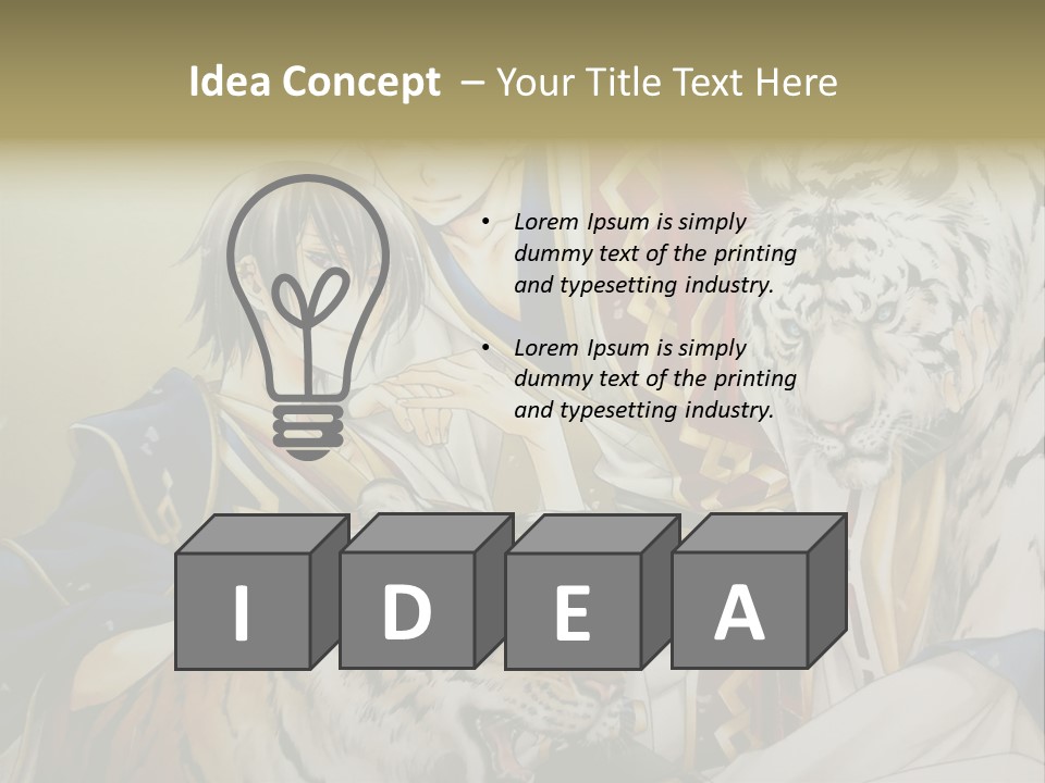 A Picture Of Two Tigers And A Man PowerPoint Template