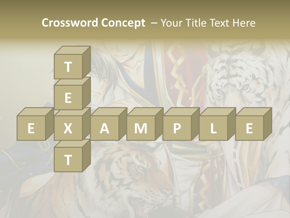 A Picture Of Two Tigers And A Man PowerPoint Template