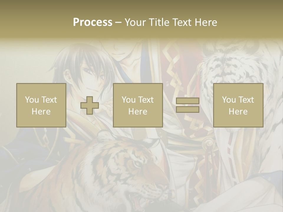 A Picture Of Two Tigers And A Man PowerPoint Template