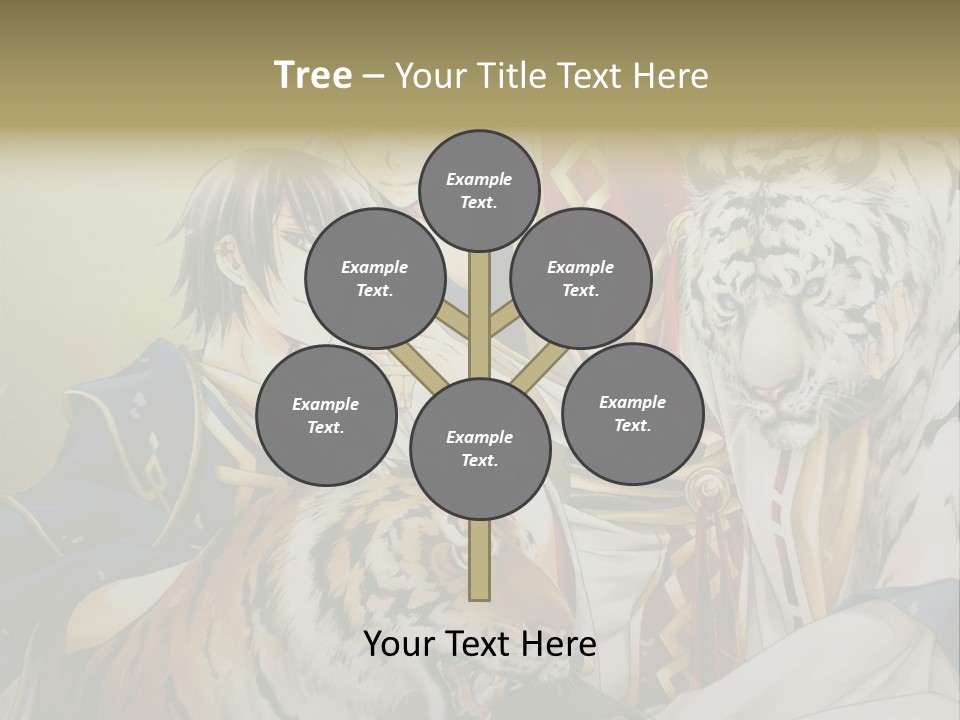 A Picture Of Two Tigers And A Man PowerPoint Template