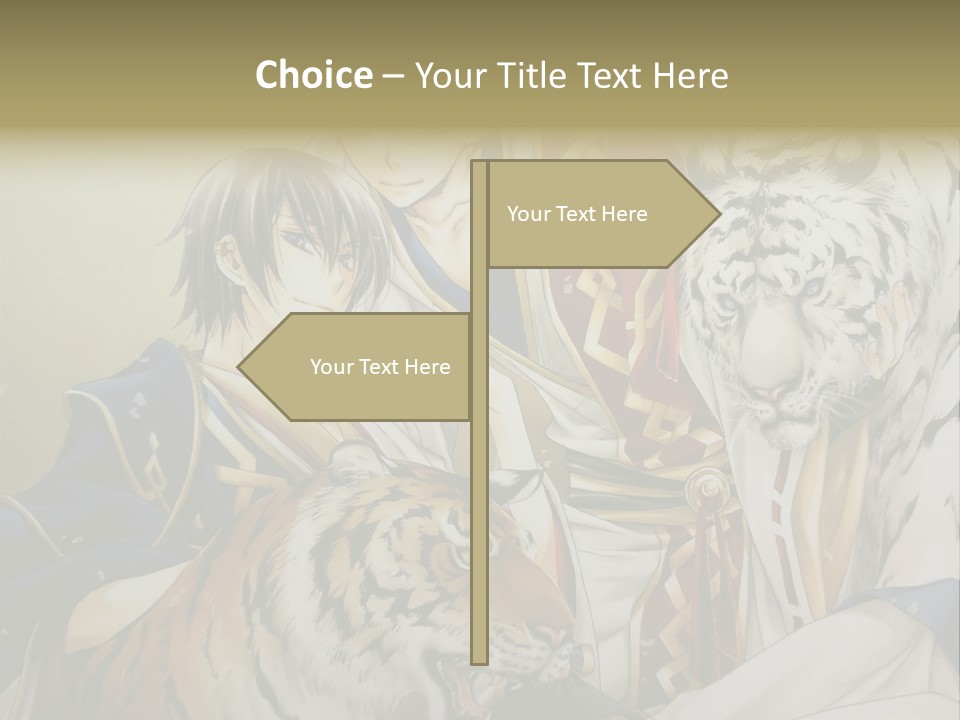 A Picture Of Two Tigers And A Man PowerPoint Template