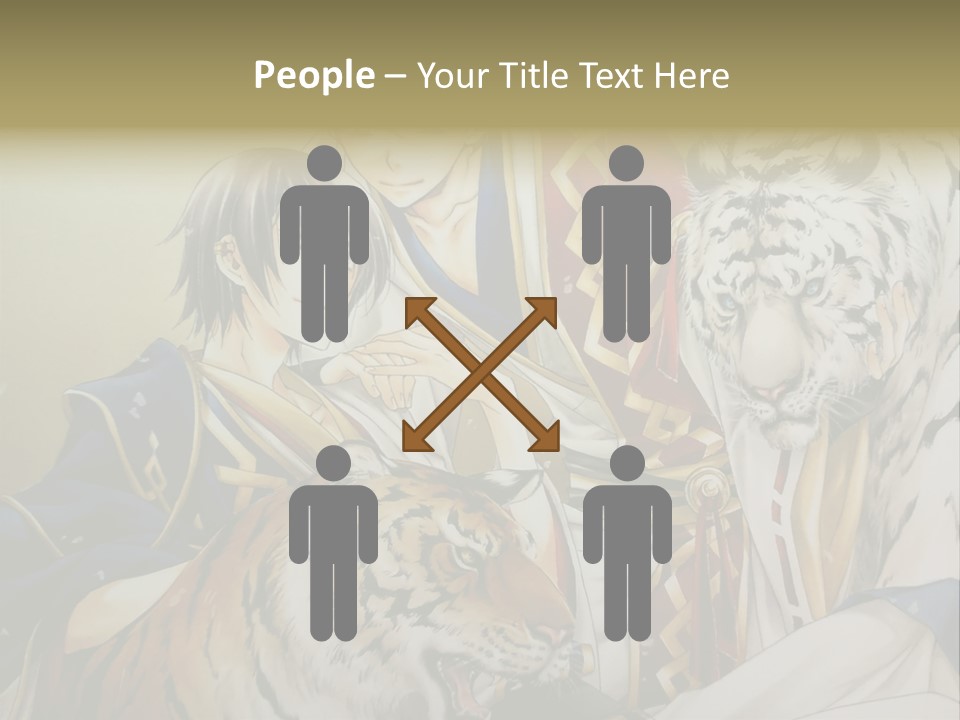 A Picture Of Two Tigers And A Man PowerPoint Template