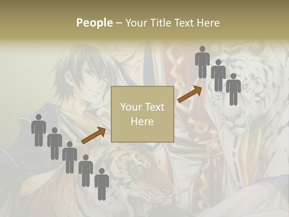 A Picture Of Two Tigers And A Man PowerPoint Template
