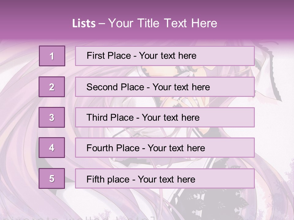 A Woman With Long Purple Hair Holding A Cell Phone PowerPoint Template