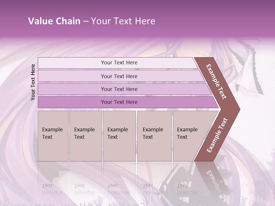 A Woman With Long Purple Hair Holding A Cell Phone PowerPoint Template