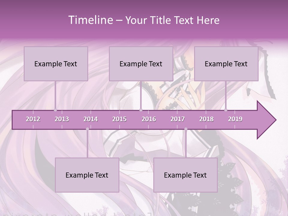 A Woman With Long Purple Hair Holding A Cell Phone PowerPoint Template