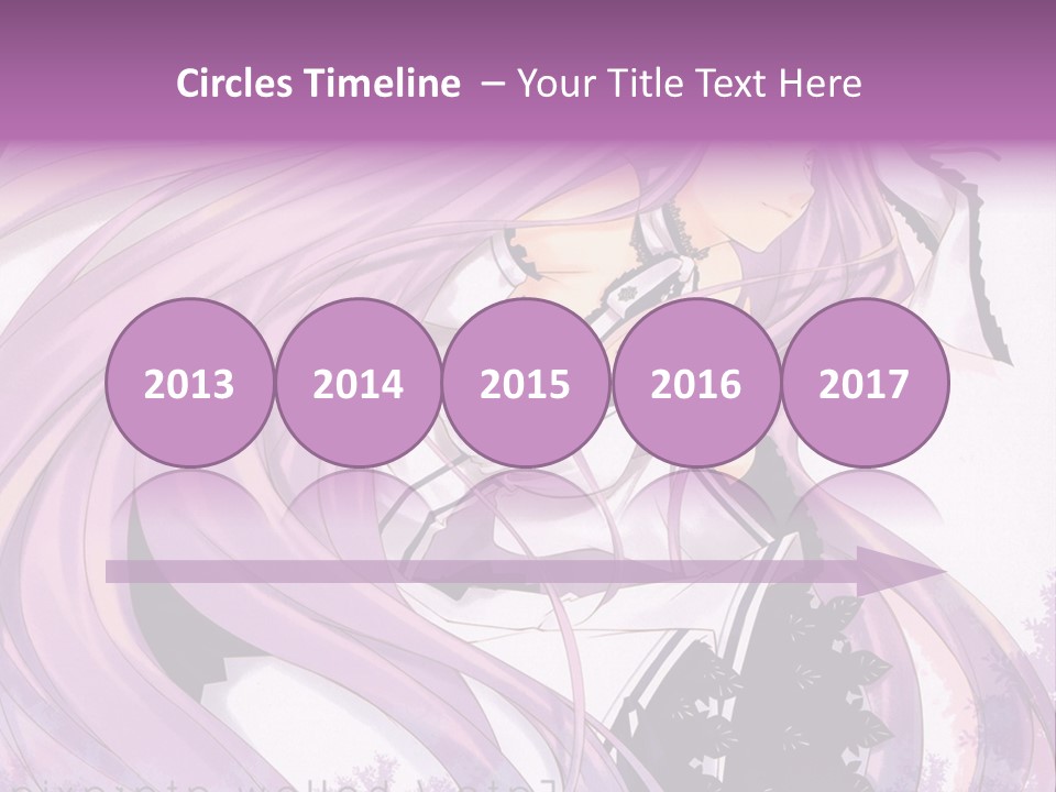 A Woman With Long Purple Hair Holding A Cell Phone PowerPoint Template