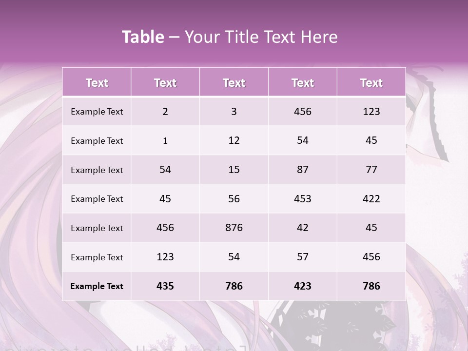 A Woman With Long Purple Hair Holding A Cell Phone PowerPoint Template