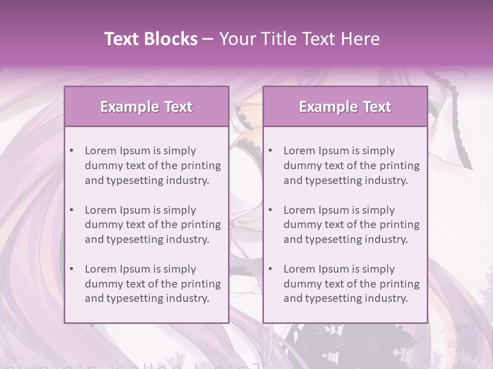 A Woman With Long Purple Hair Holding A Cell Phone PowerPoint Template