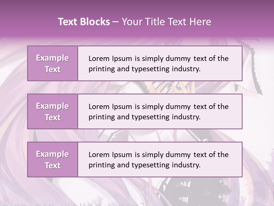 A Woman With Long Purple Hair Holding A Cell Phone PowerPoint Template