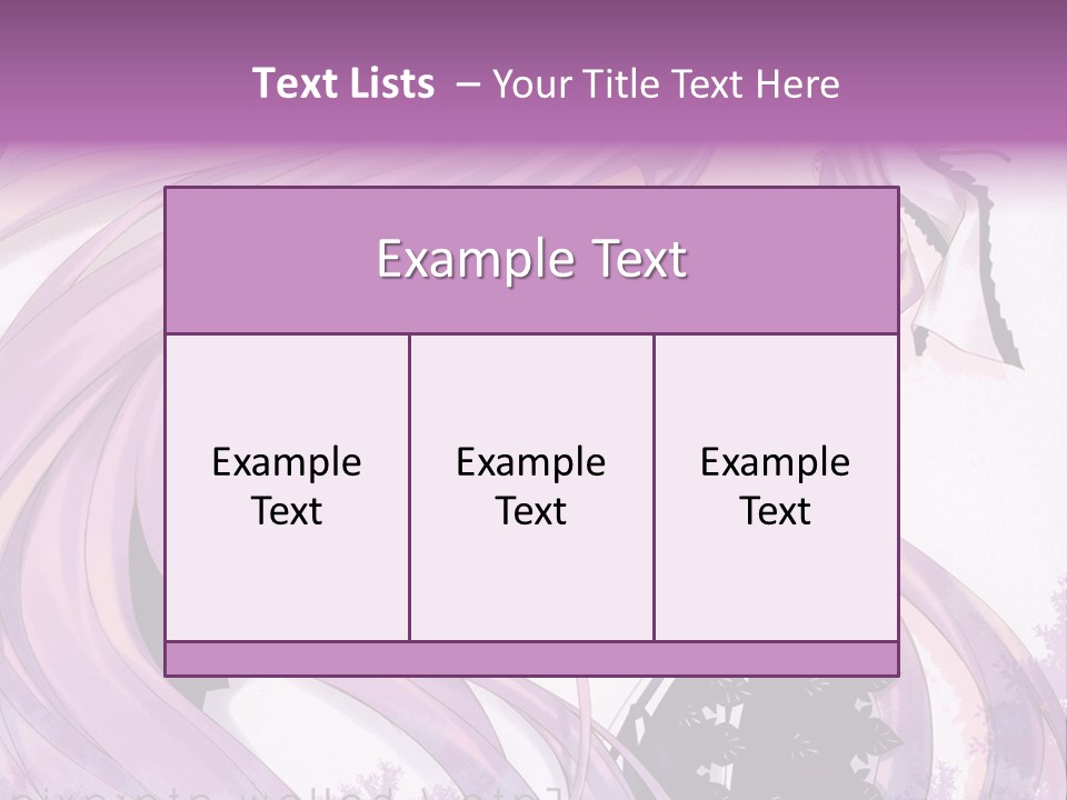 A Woman With Long Purple Hair Holding A Cell Phone PowerPoint Template