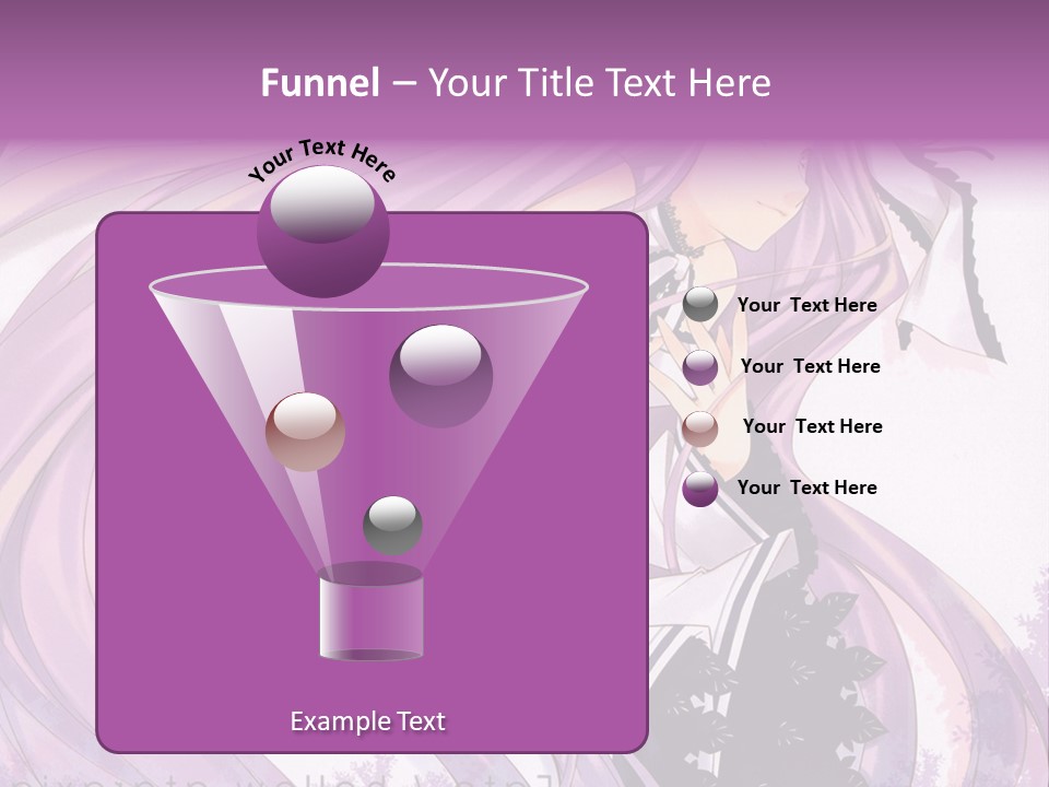 A Woman With Long Purple Hair Holding A Cell Phone PowerPoint Template