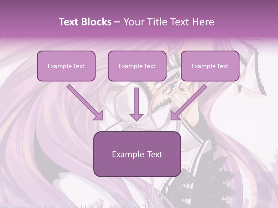 A Woman With Long Purple Hair Holding A Cell Phone PowerPoint Template