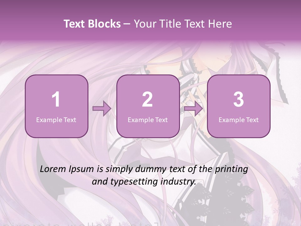 A Woman With Long Purple Hair Holding A Cell Phone PowerPoint Template