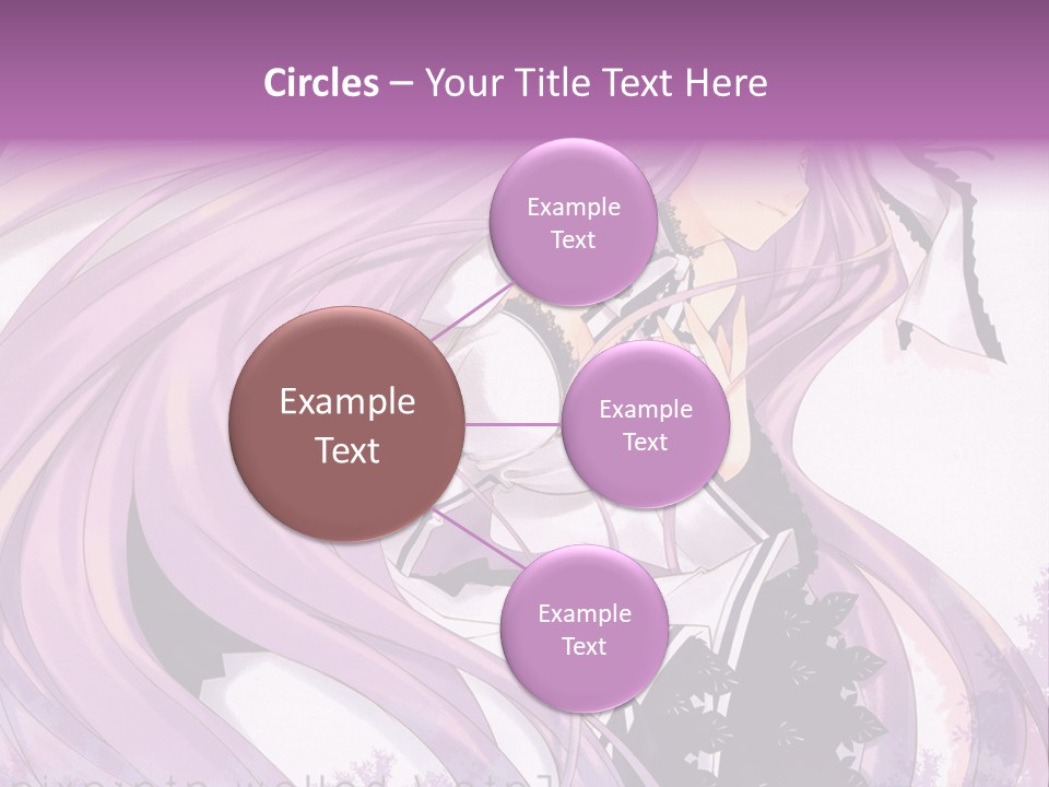 A Woman With Long Purple Hair Holding A Cell Phone PowerPoint Template