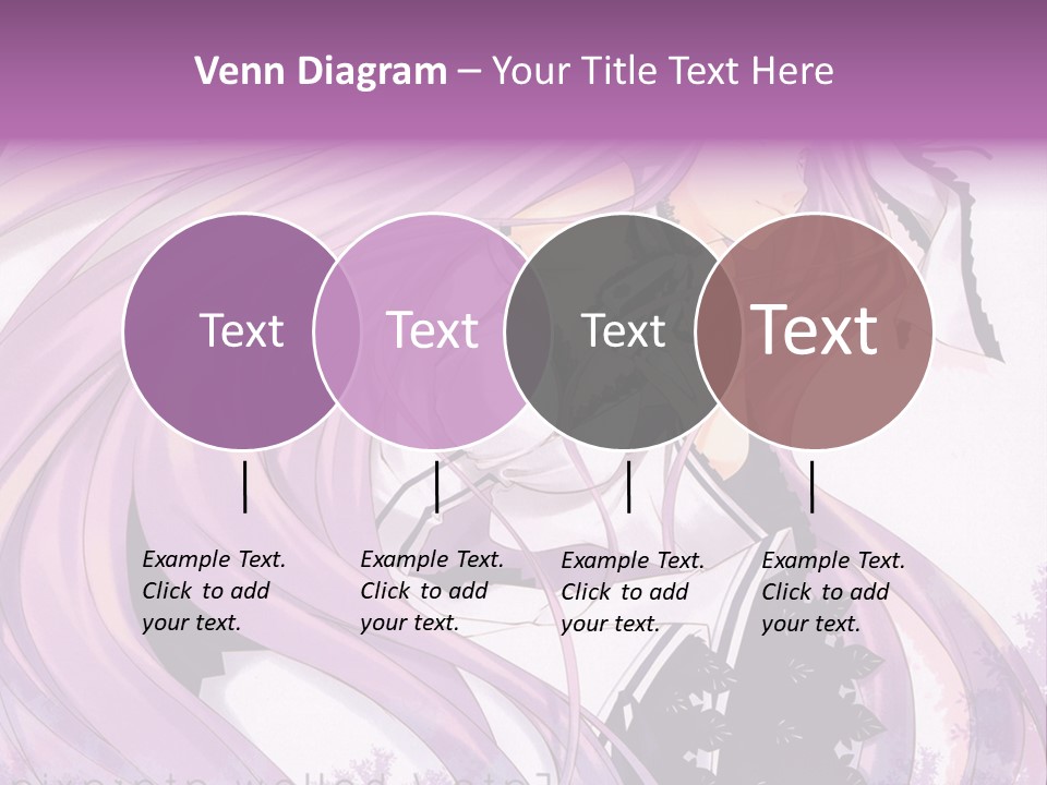 A Woman With Long Purple Hair Holding A Cell Phone PowerPoint Template
