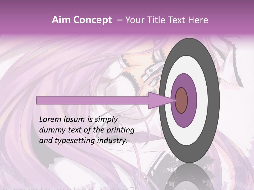 A Woman With Long Purple Hair Holding A Cell Phone PowerPoint Template