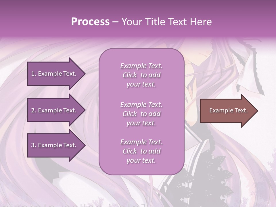 A Woman With Long Purple Hair Holding A Cell Phone PowerPoint Template