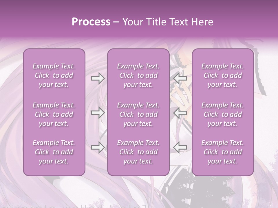 A Woman With Long Purple Hair Holding A Cell Phone PowerPoint Template