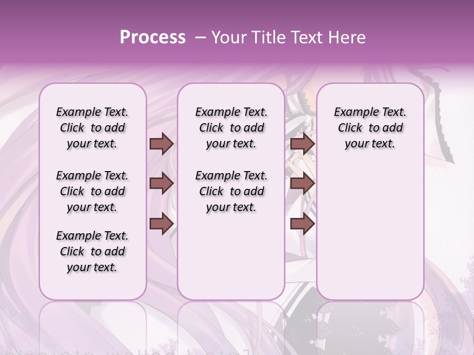 A Woman With Long Purple Hair Holding A Cell Phone PowerPoint Template