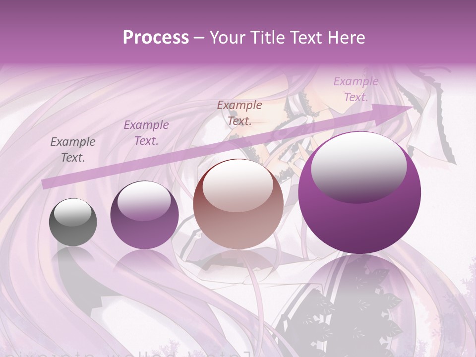 A Woman With Long Purple Hair Holding A Cell Phone PowerPoint Template