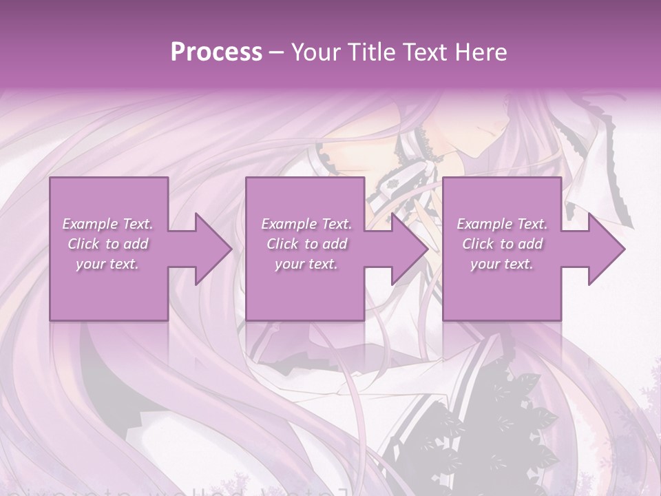 A Woman With Long Purple Hair Holding A Cell Phone PowerPoint Template