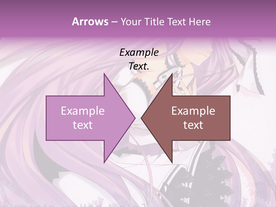 A Woman With Long Purple Hair Holding A Cell Phone PowerPoint Template