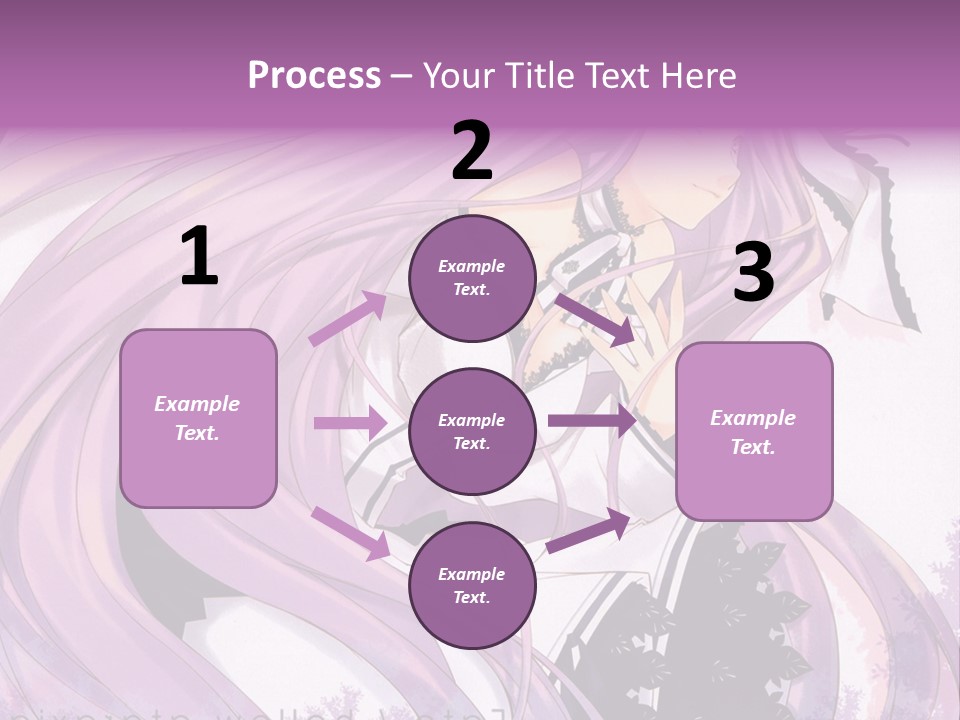 A Woman With Long Purple Hair Holding A Cell Phone PowerPoint Template