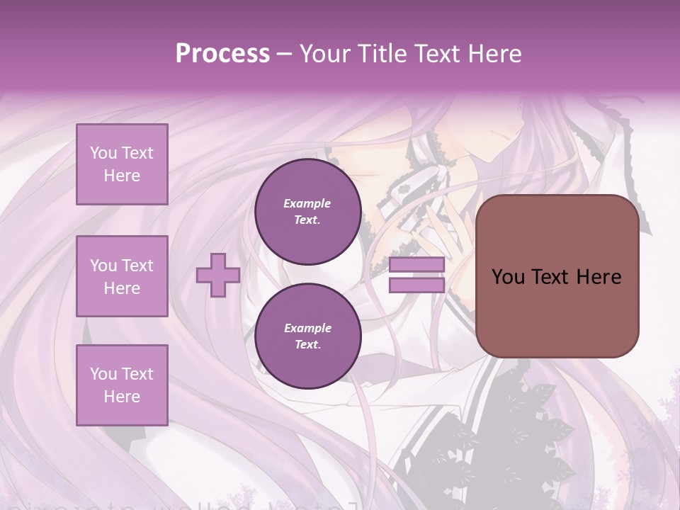 A Woman With Long Purple Hair Holding A Cell Phone PowerPoint Template