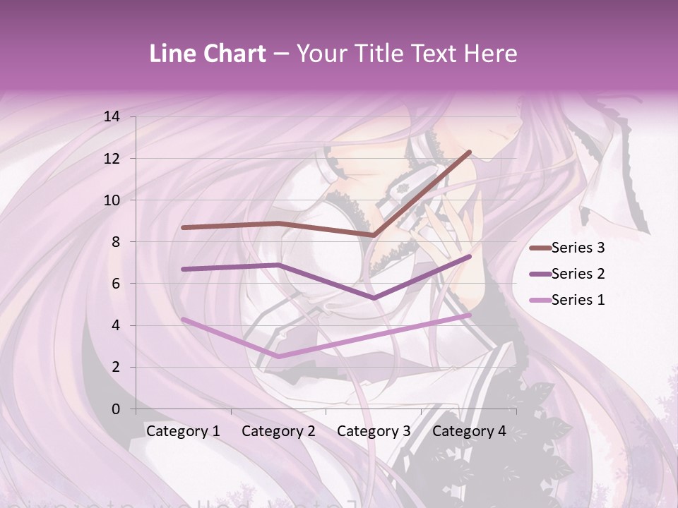 A Woman With Long Purple Hair Holding A Cell Phone PowerPoint Template