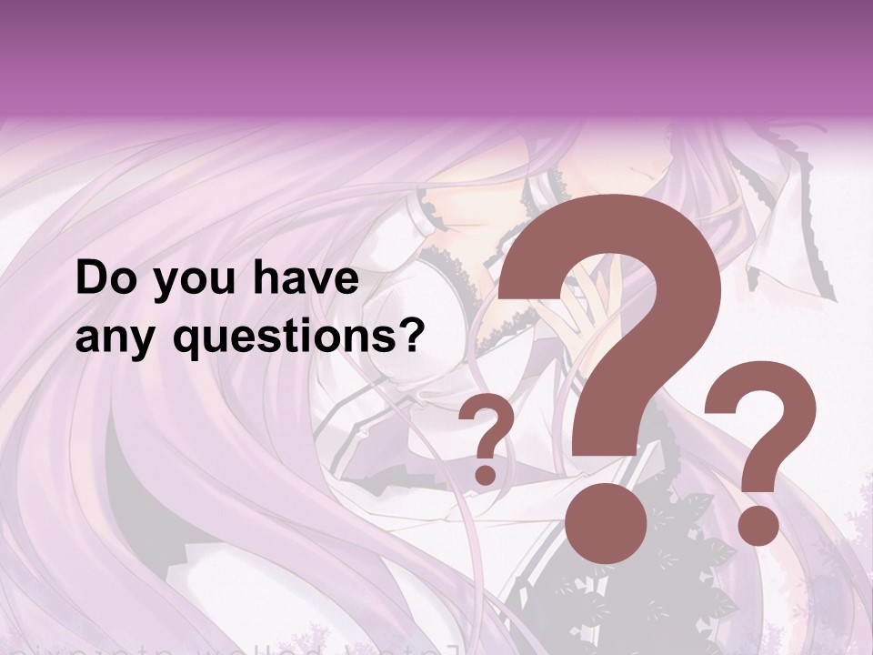 A Woman With Long Purple Hair Holding A Cell Phone PowerPoint Template