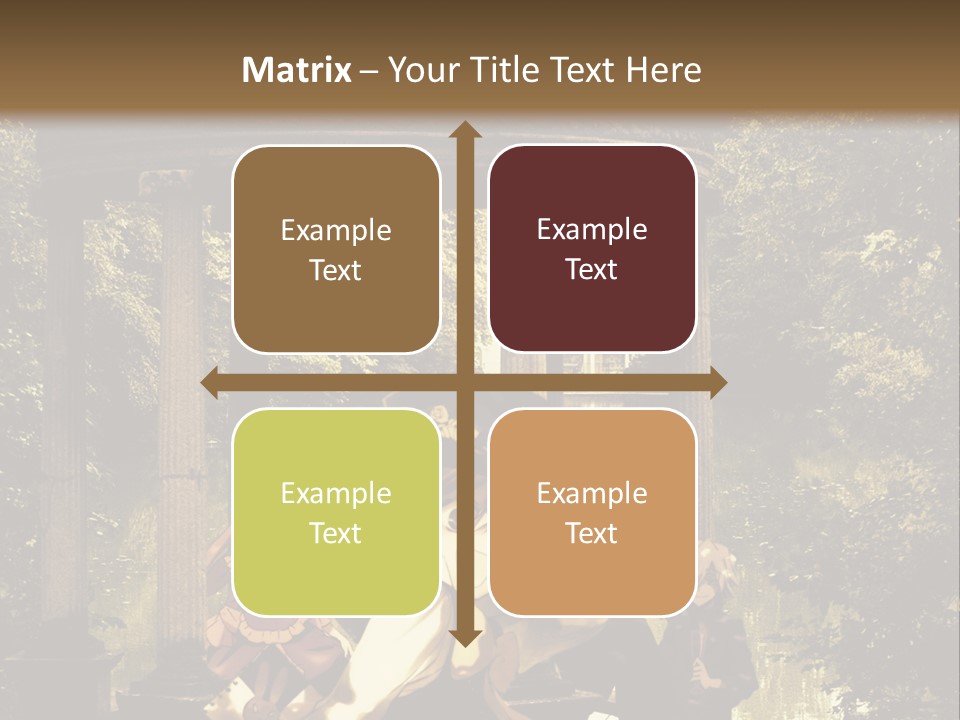 A Group Of People Sitting Around A Gazebo PowerPoint Template