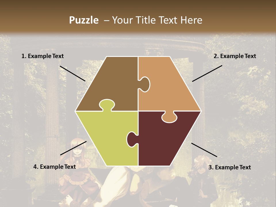 A Group Of People Sitting Around A Gazebo PowerPoint Template