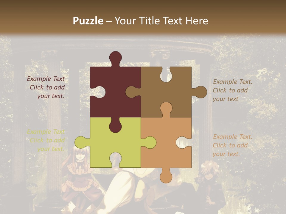 A Group Of People Sitting Around A Gazebo PowerPoint Template