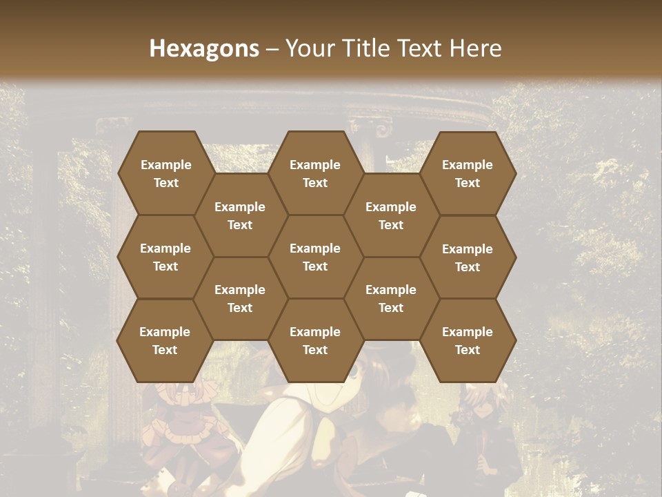 A Group Of People Sitting Around A Gazebo PowerPoint Template