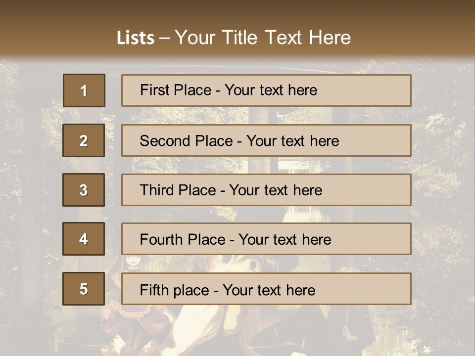 A Group Of People Sitting Around A Gazebo PowerPoint Template