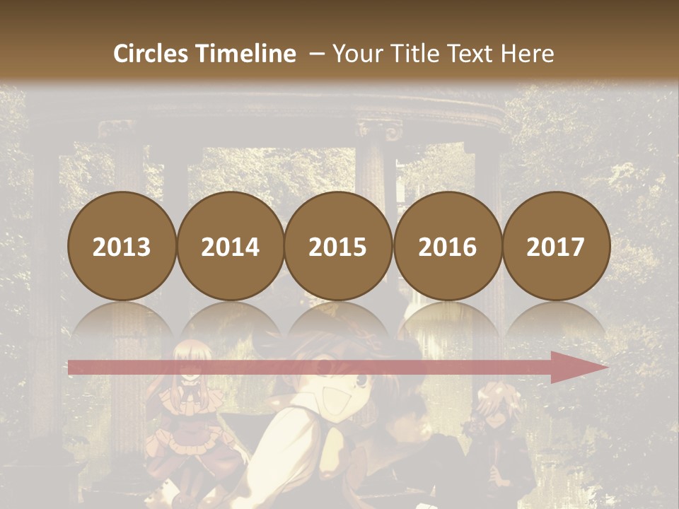 A Group Of People Sitting Around A Gazebo PowerPoint Template