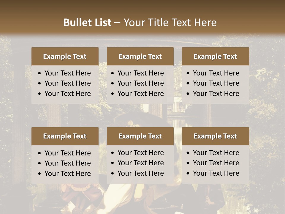 A Group Of People Sitting Around A Gazebo PowerPoint Template