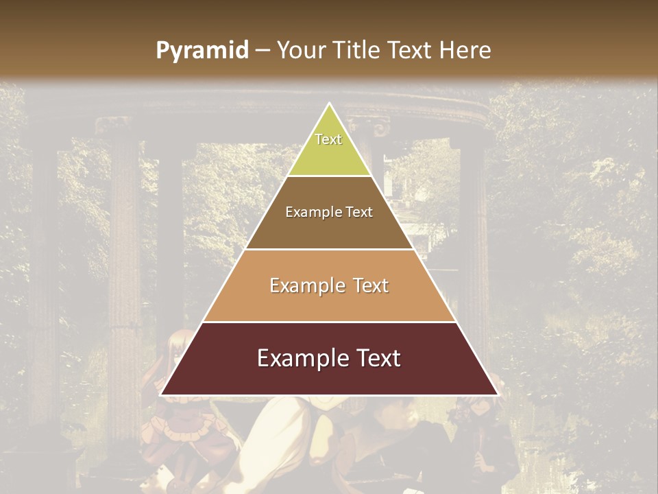 A Group Of People Sitting Around A Gazebo PowerPoint Template