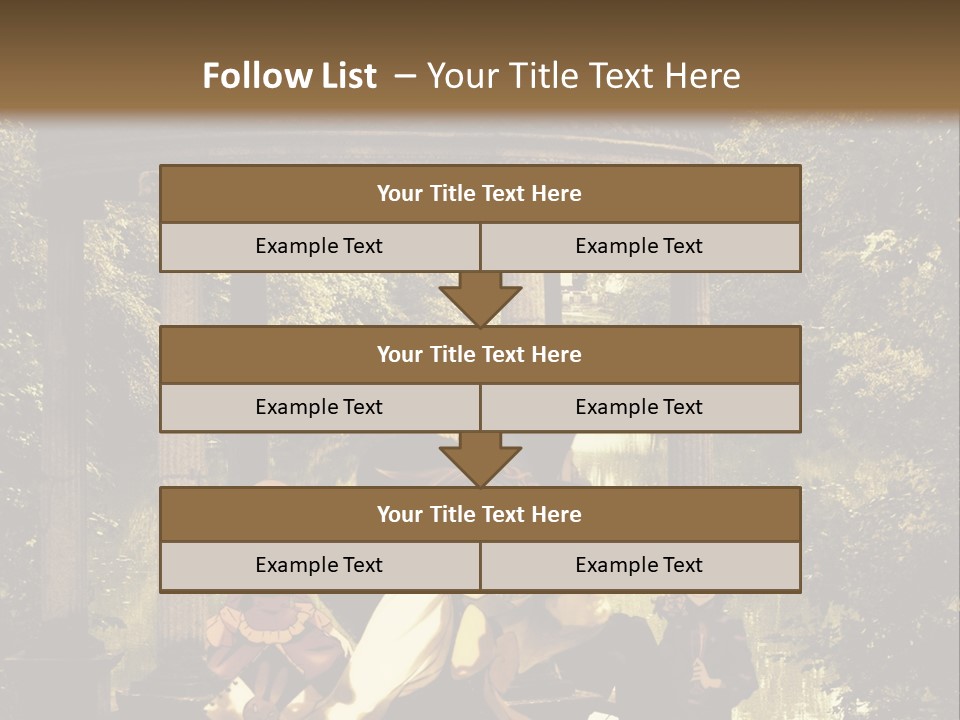 A Group Of People Sitting Around A Gazebo PowerPoint Template