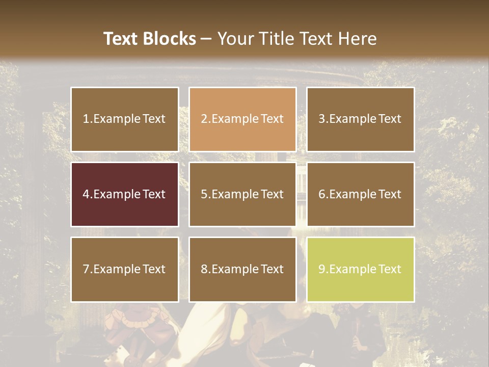 A Group Of People Sitting Around A Gazebo PowerPoint Template