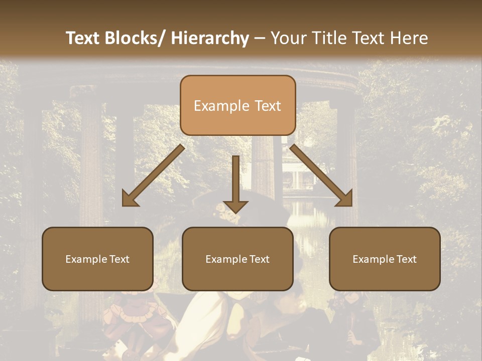 A Group Of People Sitting Around A Gazebo PowerPoint Template