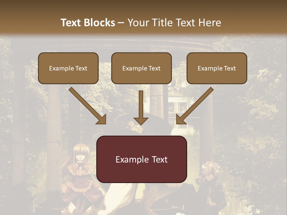 A Group Of People Sitting Around A Gazebo PowerPoint Template